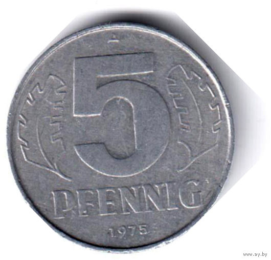 ГДР. 5 пфеннигов. 1975 г.