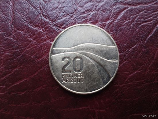 20 крон Норвегия 2000 г. Миллениум. Редкая.