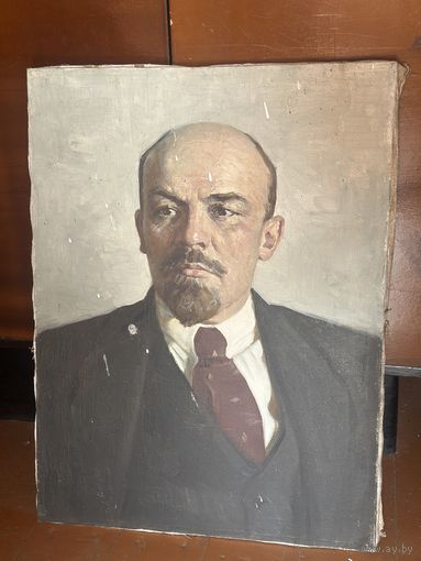 Картина потрет Ленина. Холст. СССР. Большая 80*60 см  Цена 500 руб. Могу выслать почтой при необходимости.