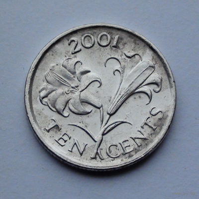 Бермудские острова 10 центов, 2001