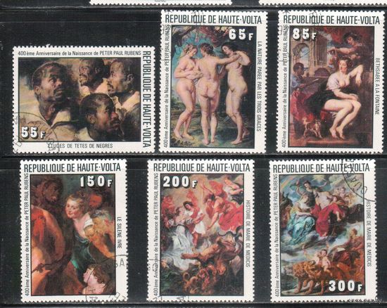 Верхняя вольта-1977,(Мих.690-696) гаш. , Искусство, Живопись, Рубенс(полная серия)