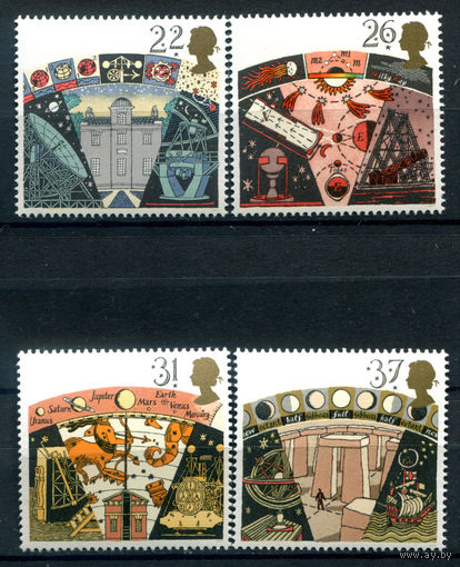 Великобритания - 1990г. - 200 лет обсерватории - 4 марки - полная серия, MNH [Mi 1296-1299]. #3-GB-Z-1-18