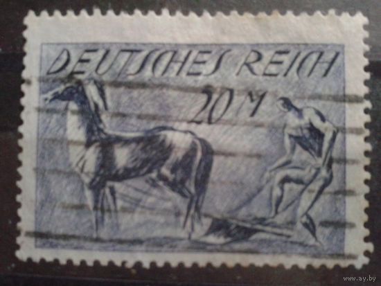 Германия 1921 Стандарт, пахарь Водяной знак 1 (ромбы) Михель-3,5 евро гаш.
