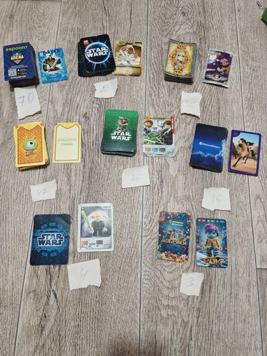 Карточки разные лот