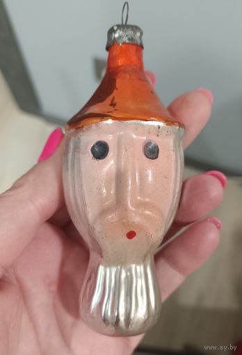 Елочные игрушки, стекло, голова, голова дровосека