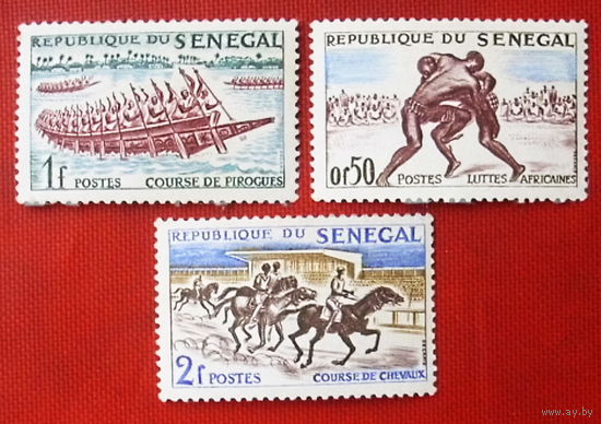 Сенегал. Спорт. ( 3 марки ) 1961 года. 3-10.