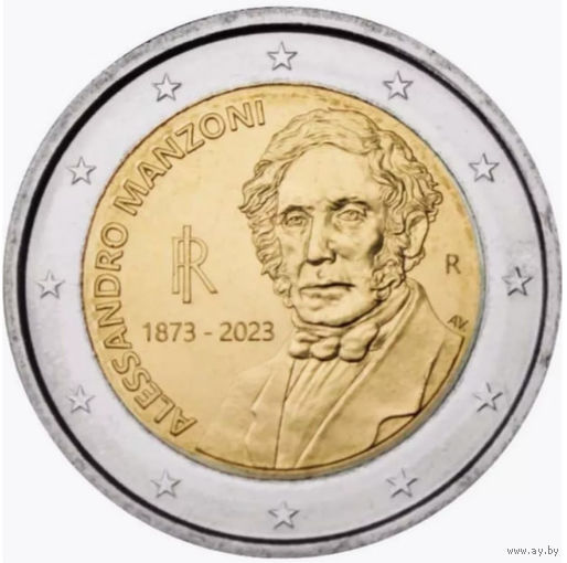 Италия 2 евро 2023 года, UNC. 150 лет со дня смерти Алессандро Мандзони. Предложите свою цену или обмен!