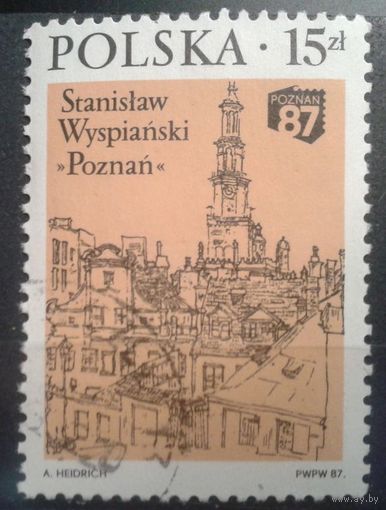 Архитектура. Польша 1987 Ратуша в Познани выставка марок гаш/П1 261