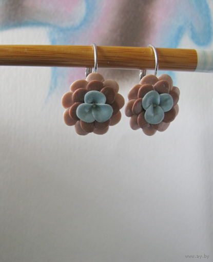 Цветочки. Серьги ручной работы