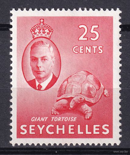99.BrKSe. Великобритания. Колонии. Сейшельские острова. Георг VI. Местные мотивы. 25C. 1952 г. Mi.#160.*