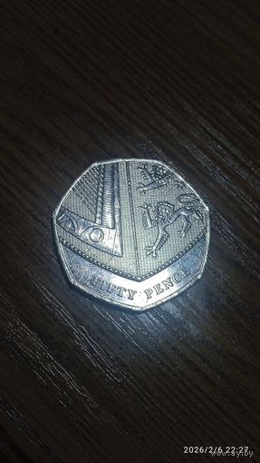 Великобритания 50 пенсов 2019