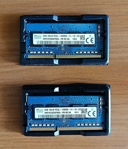 Оперативная память SK hynix: 2GB DDR3L SODIMM. Пара