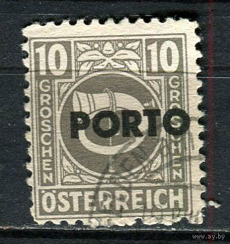 Союзническая зона оккупации Австрии - 1946 - Надпечатка PORTO 10g. Portomarken - [Mi.193p] - 1 марка. Гашеная.  (Лот 67GM)-T2P58
