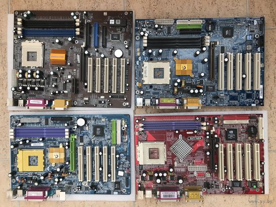 Материнские платы Socket A / Socket 462 четыре штуки