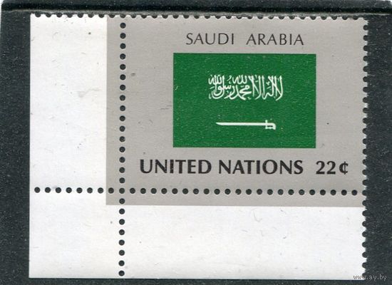 США. ООН Нью-Йорк. Флаг Саудовской Аравии