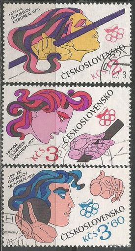 Чехословакия. Олимпиада Монреаль'76. 1976г. Mi#2308-10. Серия.