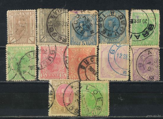 Румыния Кор 1893-8 Карл I Стандарт #99-100,102-5,108,113