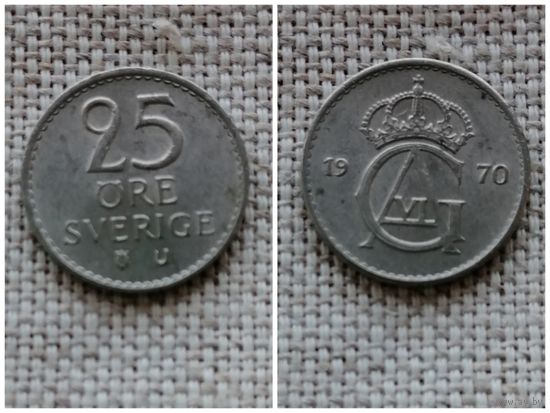 Швеция 25 эре 1970