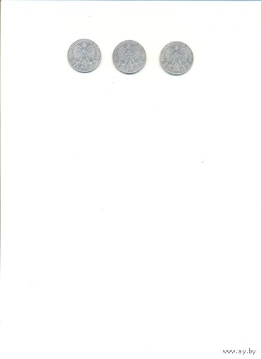 Польша 5 злотых Ядвига к-т 3 шт. 1932 , 33 , 34 гг.