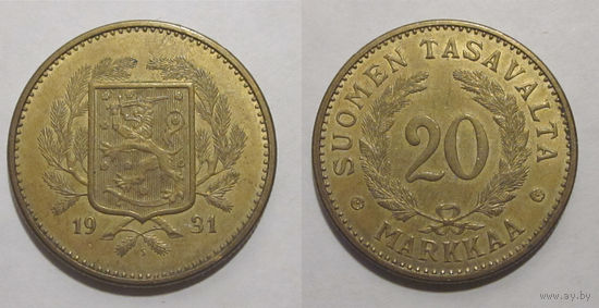 Финляндия - 20 марок 1931 (редкий год) aUNC