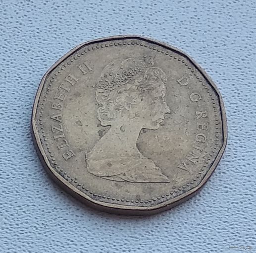 Канада 1 доллар, 1987 Гагара на реверсе 5-11-8
