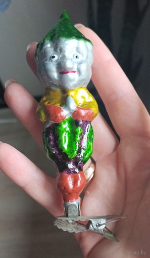 Елочные игрушки, стекло, виноград из Чиполино