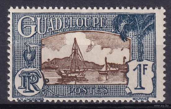 81.FrK. Франция. Колонии. Гваделупа. Местные мотивы. 1940 г. 1 Fr. Mi.#157.