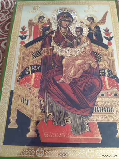Икона Все царица золочение на дереве 24/20
