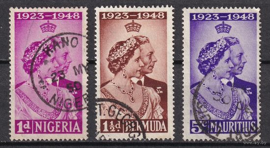111.BrK. Великобритания. Колонии. Серебряная свадьба Георга VI. 1948 г. Mi.##221/64/120.