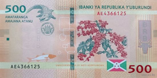 Werty71 Бурунди 500 франков 2018 год UNC банкнота