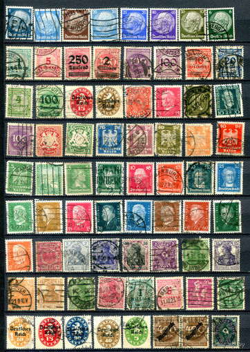 Рейх, Веймарская Республика - 65+ марок - гашёные. #O-W-98-C-2