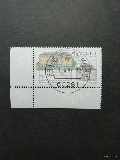 Германия. 1997 Марка "Мировое культурное наследие ЮНЕСКО (UNESCO). Дворец Аугустусбурга и Фалькенлуст" (гашеная с клеем) Mi.1913 каталог 0.90 евро