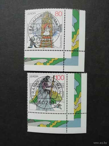 Германия. 1997 Две марки серии "ЕВРОПА СЕПТ (EUROPA - CEPT). Мифы и легенды" (гашеные с клеем) Mi.1915-1916 каталог 1.80 евро