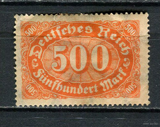 Рейх (Веймарская республика) - 1922/1923 - Цифры 500 M - (есть тонкое место) - [Mi.251] - 1 марка. MH.  (Лот 60HE)-T41P6