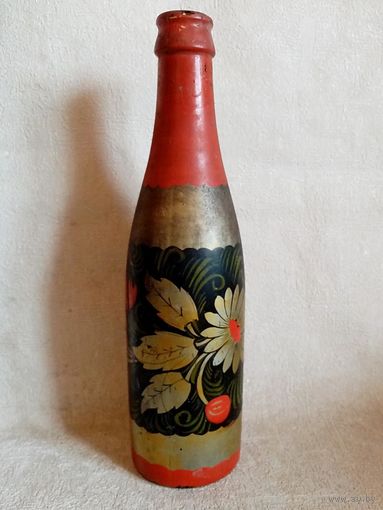 Хохлома 1975 г бутылка СССР УССР сувенирная этикетка
