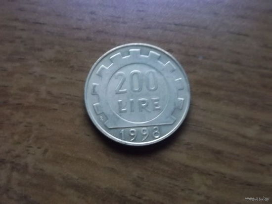 Италия 200 лир 1998