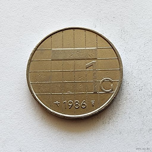 Нидерланды 1 гульден, 1986