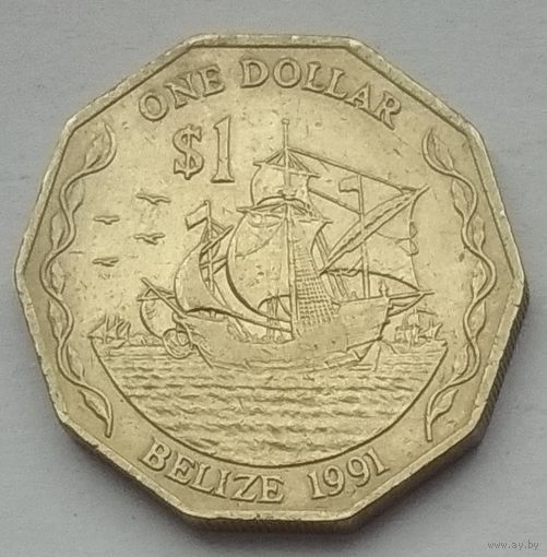 Белиз 1 доллар 1991 г.