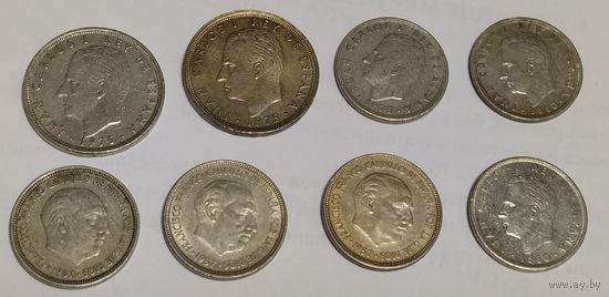 Лот монет Испании. 8 штук