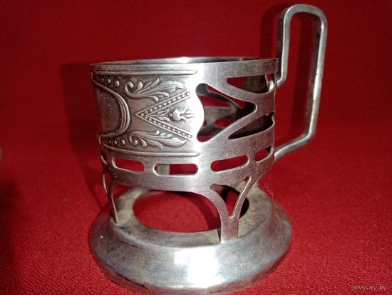 С рубля без мц. подстаканник СССР, Kieв МНЦ15-20. диам 7см. высота с ручкой 10см.