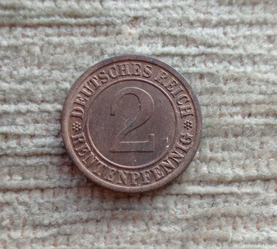 Werty71 Германия 2 пфеннига 1924 J