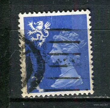 Шотландия (Великобритания) - 1971/1974 - Королева Елизавета II 3P - (есть тонкое место) - [Mi.15] - 1 марка. Гашеная.  (Лот 40FL)-T25P13