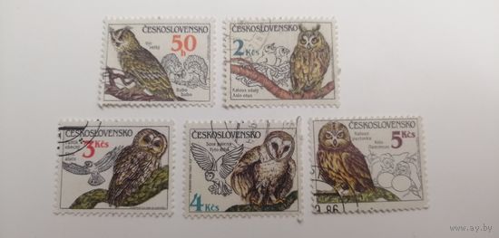 Чехословакия 1986. Совы. Полная серия