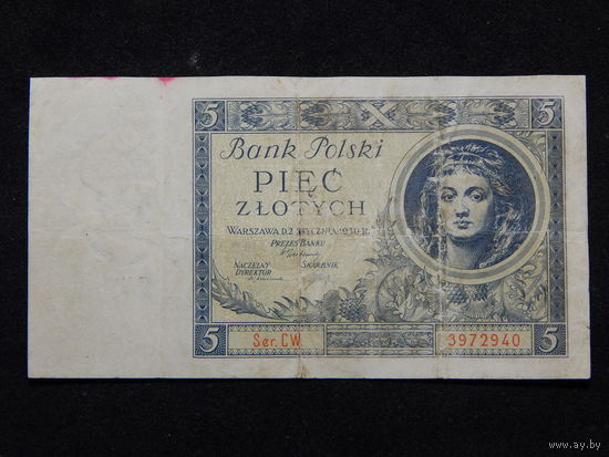 Польша 5 злотых 1930г.