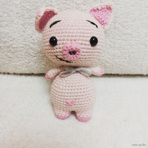 Хрюша игрушка вязанная Амигуруми handmade