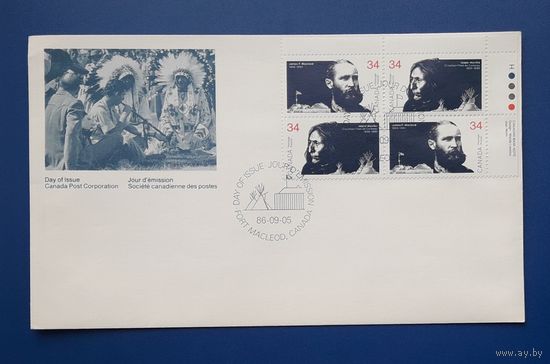 Канада 1986 КПД Годовщина перемирия между северо-американскими индейцами и военными.СГ.