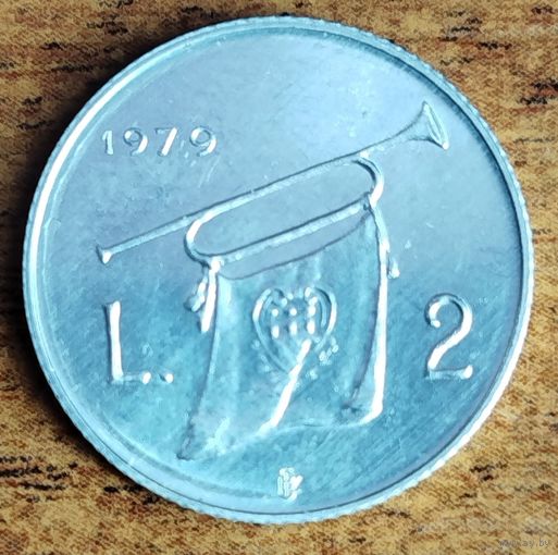Сан-Марино 2 лиры 1979 UNC