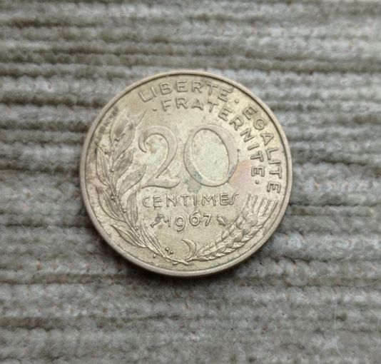 Werty71 Франция 20 сантимов 1967