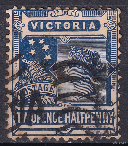 127.Aust. Великобритания. Австралийские штаты. Виктория. Стандарт. 1901 г. 2 1/2p. Mi.#135A.