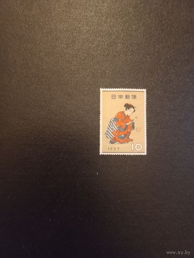 Живопись. Ребенок с шариком. Япония. 1957